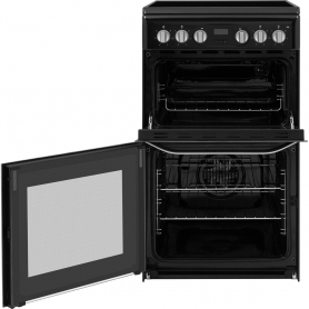 Hotpoint HD5V93CCB/UK Electric Freestanding 50cm Double Cooker - Black - 1