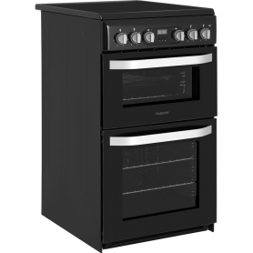 Hotpoint HD5V93CCB/UK Electric Freestanding 50cm Double Cooker - Black - 3